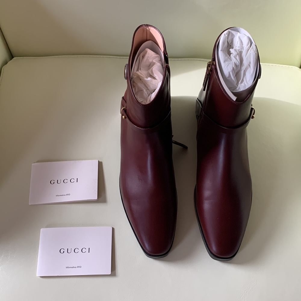 ๐ค Authentic NEW GUCCI Leather Boots Size 7 ๐ค - Picture 3 of 10